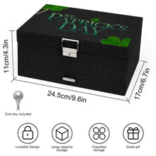 Charger l'image dans la galerie, Triple-layer Suede Jewelry Box St. Patrick's Day, Clover
