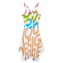 Charger l&#39;image dans la galerie, Robe midi à bretelles spaghetti pour femme 52XLD177 personnalisée avec prénom motif texte (conception multi-images)
