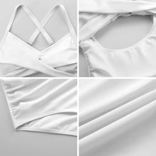 Charger l&#39;image dans la galerie, Maillot de bain une pièce femme nombril nu SDSYY002 personnalisée avec prénom motif texte (conception multi-images)
