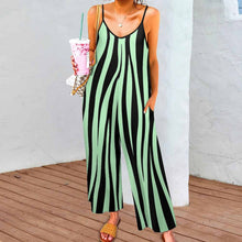 Charger l'image dans la galerie, Combinaison Salopette Fluide Femme : Jumpsuit Bretelles &amp; Chevilles Élastiquées
