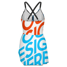 Charger l'image dans la galerie, Maillot de bain 1 pièce gainants pour le corps avec décolleté en V femme SDS515 personnalisé avec photo texte motif logo (conception multi-images)
