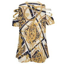 Charger l'image dans la galerie, Tunique Femme Épaules Dénudées &amp; Col Zippé : Top Cold Shoulder Chic
