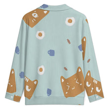 Charger l'image dans la galerie, V-neck Sweater Cat，egg，candy
