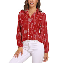 Charger l'image dans la galerie, Blouse Vintage Femme Col V - Manches Lanterne Bohème (S-3XL)
