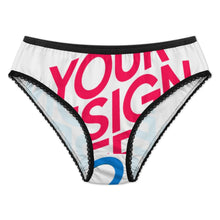 Charger l&#39;image dans la galerie, Culotte femme en dentelle LM500 personnalisée avec prénom motif texte (conception multi-images)
