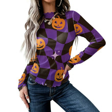Charger l'image dans la galerie, High-neck Long-sleeved Mesh Top 1 (35)
