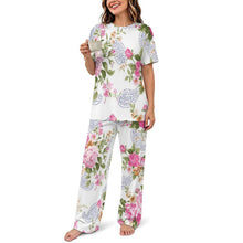 Charger l'image dans la galerie, Ensemble Pyjama Femme Personnalisé Manches Courtes et Pantalon
