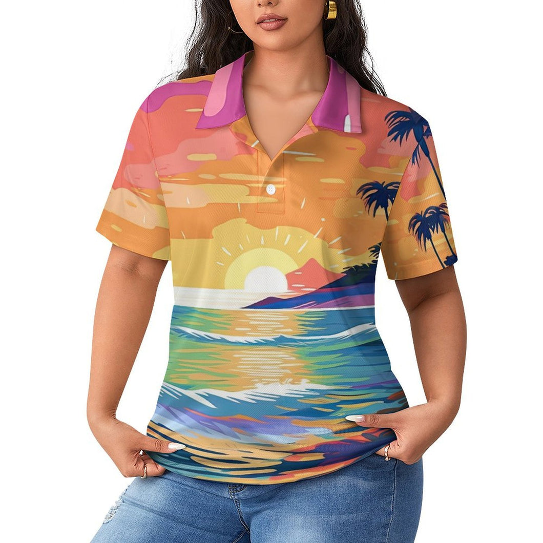 Polo Femme Personnalisé Droit | Tissu Technique Respirant