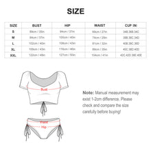 Charger l'image dans la galerie, Bikini à Manches Courtes Personnalisé | Nœud Frontal &amp; Impression Sublimation Sur Mesure
