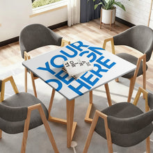 Charger l&#39;image dans la galerie, Nappe carrée en toile cirée JJ05191095 personnalisé avec photo texte prénom
