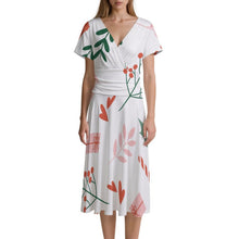 Charger l'image dans la galerie, Robe Col V Personnalisée Photo | Robe Fluide en Soie de Lait Femme
