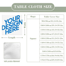 Charger l&#39;image dans la galerie, Nappe carrée en toile cirée JJ05191095 personnalisé avec photo texte prénom
