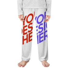 Charger l&#39;image dans la galerie, Pantalon de pyjama garçon / fille en pur coton D31P personnalisée avec prénom motif texte
