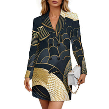 Charger l'image dans la galerie, Robe blazer cintrée à double boutonnage personnalisable pour femme
