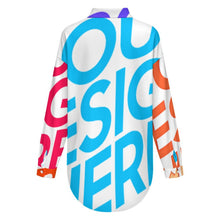 Charger l&#39;image dans la galerie, Chemise femme à épaules tombantes LM554 personnalisée avec prénom motif texte (conception multi-images)
