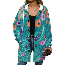 Charger l'image dans la galerie, Veste Longue à Capuche Doublée Polaire Personnalisable pour Femme
