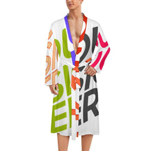 Charger l&#39;image dans la galerie, Peignoir homme LM003 peignoir de pyjama fin et confortable personnalisée avec prénom motif texte (conception multi-images)
