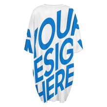 Charger l&#39;image dans la galerie, Chemise de nuit ample grande taille en soie glacée pour femme manches courtes LM475 personnalisé avec photo texte prénom (conception une image)
