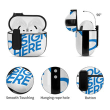 Charger l&#39;image dans la galerie, Étui pour écouteurs Apple AirPods 4 (boucle avec bordure noire) entièrement imprimé personnalisée avec prénom motif texte
