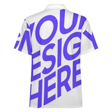Charger l'image dans la galerie, Chemise à manches courtes zippée LM816 pour homme personnalisée avec texte photo logo motif (Impression d'image unique)
