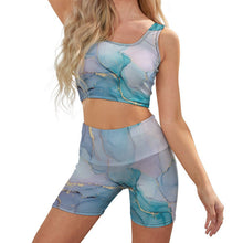 Charger l'image dans la galerie, Ensemble Yoga Côtelé Femme : Set Sport 2 Pièces &amp; Shorts
