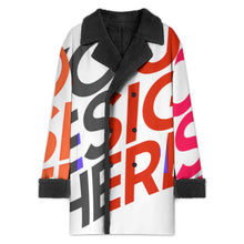 Charger l&#39;image dans la galerie, Trench-coat croisé pour homme avec col costume MWL510 personnalisée avec prénom motif texte (conception multi-images)
