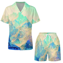 Charger l'image dans la galerie, Pyjama Satin Personnalisable Col Cubain Manches Courtes Femme
