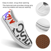 Charger l&#39;image dans la galerie, Chaussures en toile unisexes basses style voile personnalisé avec photo texte prénom
