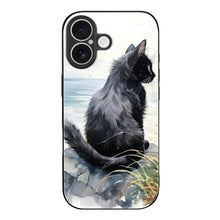 Charger l'image dans la galerie, Mobile Phone Case for Apple IPhone 18 Black Cat, Back, Watercolor, Natural Style IPhone 18
