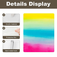 Charger l'image dans la galerie, Car Sun Visor Clip Yellow &amp; Blue &amp; Pink Watercolor Style 10x8cm
