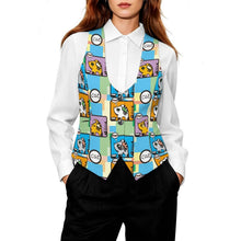 Charger l'image dans la galerie, Gilet Sans Manches Femme Col V Personnalisable Style Tailleur

