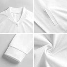 Charger l'image dans la galerie, Veste de baseball universitaire pour femme SDS2507 personnalisée avec prénom motif texte (conception multi-images)
