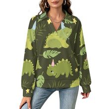 Charger l'image dans la galerie, Sweat-Shirt Femme Col V Manches Longues Personnalisable
