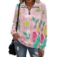 Charger l'image dans la galerie, Sweat Femme à Col Zippé 1/4 Personnalisable
