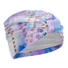 Charger l'image dans la galerie, Elastic Headscarf Hat Geometric, Dreamy, Blue-violet Style 25cm
