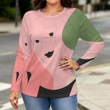 Charger l'image dans la galerie, Round Neck Long Sleeved T-shirt Line Design, Girl
