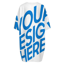Charger l&#39;image dans la galerie, Robe pyjama t-shirt grande taille pour femme, grandes tailles LM475 personnalisé avec photo texte prénom (conception une image)
