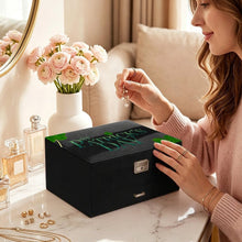 Charger l'image dans la galerie, Triple-layer Suede Jewelry Box St. Patrick's Day, Clover
