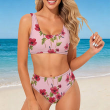 Charger l'image dans la galerie, Bikini Sportif Personnalisé Deux Pièces Taille Mi-Haute
