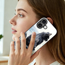 Charger l'image dans la galerie, Mobile Phone Case for Apple IPhone 18 Black Cat, Back, Watercolor, Natural Style IPhone 18
