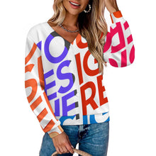 Charger l&#39;image dans la galerie, Cardigan femme LM228 personnalisée avec prénom motif texte (conception multi-images)
