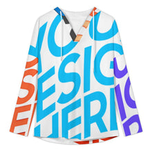 Charger l&#39;image dans la galerie, Sweat à capuche manches longues col V femme C19H personnalisée avec prénom motif texte (conception multi-images)
