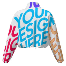 Charger l&#39;image dans la galerie, Veste courte à capuche en polaire pour femme MWL476 personnalisée avec prénom motif texte (conception une image)
