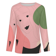 Charger l'image dans la galerie, Round Neck Long Sleeved T-shirt Line Design, Girl
