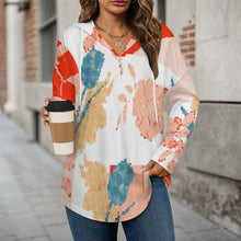 Charger l'image dans la galerie, Sweat Capuche Femme Col V Personnalisable | Hoodie Satin de Coton
