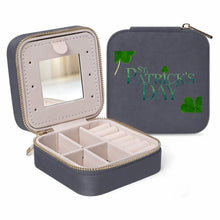 Charger l'image dans la galerie, Coffret à Bijoux Carré en Velours avec Miroir Personnalisable
