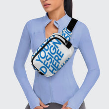 Charger l&#39;image dans la galerie, Sac banane carré double épaisseur XB0610007 pour homme et femme personnalisé avec photo texte prénom
