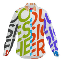 Charger l&#39;image dans la galerie, Chemise à manches longues pour homme MWXU105 personnalisée avec prénom motif texte (conception multi-images)
