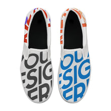 Charger l&#39;image dans la galerie, Chaussures en toile unisexes basses style voile personnalisé avec photo texte prénom
