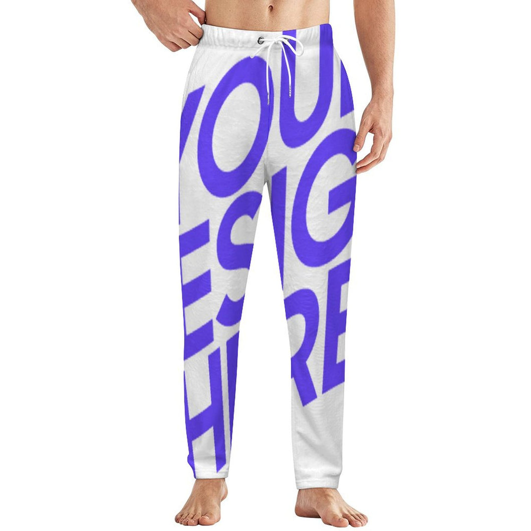 Pantalon de pyjama ample en peluche pour homme LM071 personnalisé avec photo texte prénom (conception une image)